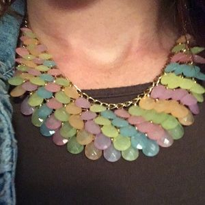 Necklace with tear drop stones